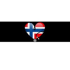 Norway Flag Norwegian Nurse Stethoscope Heart Bumper Sticker