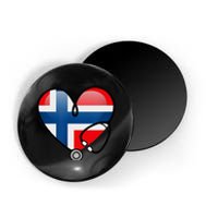 Norway Flag Norwegian Nurse Stethoscope Heart Magnet