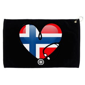 Norway Flag Norwegian Nurse Stethoscope Heart Grommeted Golf Towel