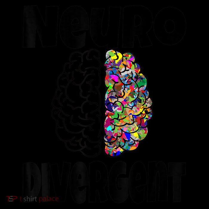 Neurodivergent Funny Neurodiversity Brain Design Autism ADHD Pom Pom 12in Knit Beanie