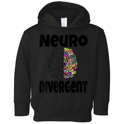 Neurodivergent Funny Neurodiversity Brain Design Autism ADHD Toddler Hoodie