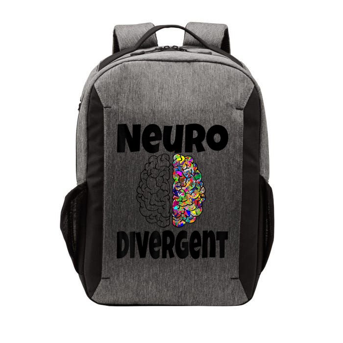 Neurodivergent Funny Neurodiversity Brain Design Autism ADHD Vector Backpack