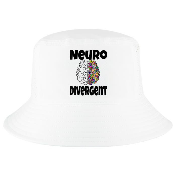 Neurodivergent Funny Neurodiversity Brain Design Autism ADHD Cool Comfort Performance Bucket Hat