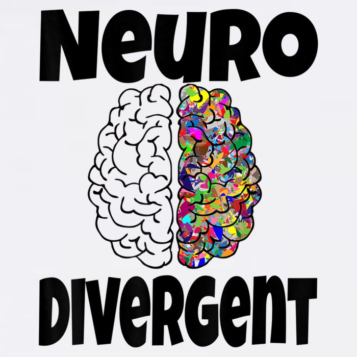 Neurodivergent Funny Neurodiversity Brain Design Autism ADHD Garment-Dyed Sweatshirt