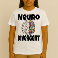 Neurodivergent Funny Neurodiversity Brain Design Autism ADHD T-Shirt