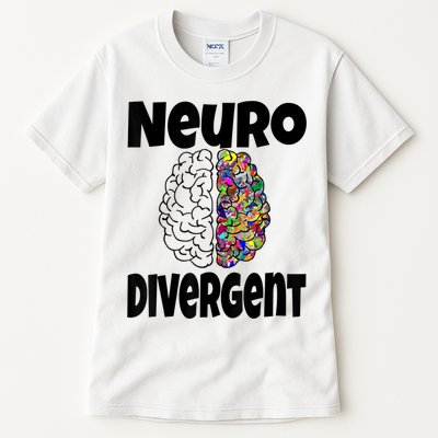 Neurodivergent Funny Neurodiversity Brain Design Autism ADHD Tall T-Shirt