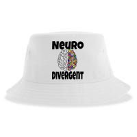 Neurodivergent Funny Neurodiversity Brain Design Autism ADHD Sustainable Bucket Hat