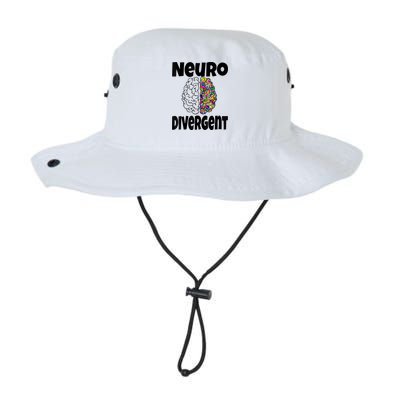 Neurodivergent Funny Neurodiversity Brain Design Autism ADHD Bucket Hat