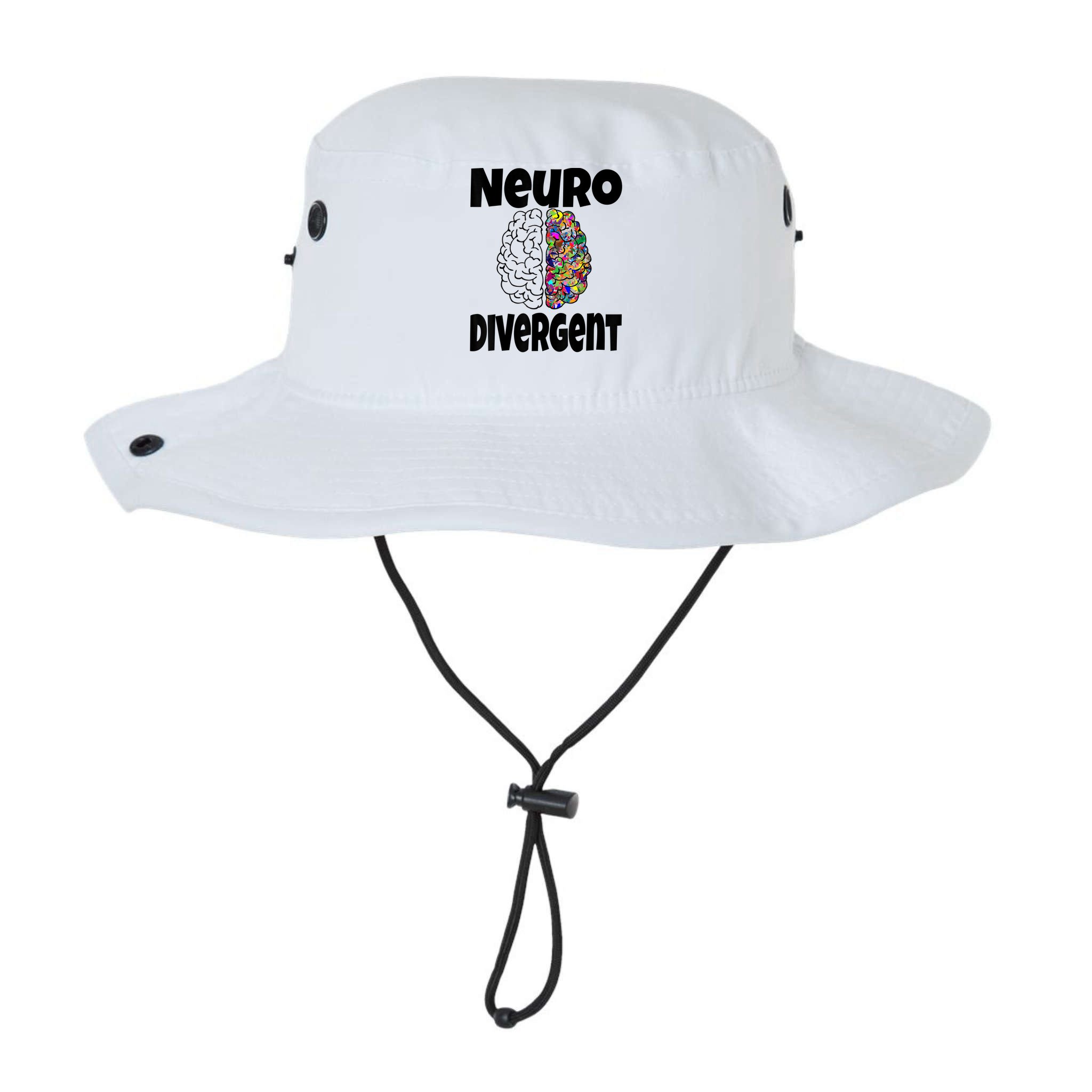 Neurodivergent Funny Neurodiversity Brain Design Autism ADHD Bucket Hat
