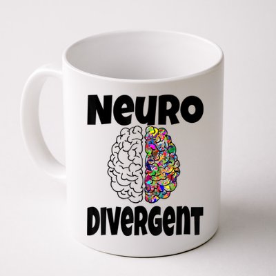Neurodivergent Funny Neurodiversity Brain Design Autism ADHD Mug