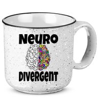 Neurodivergent Funny Neurodiversity Brain Design Autism ADHD 15oz Campfire Ceramic Mug