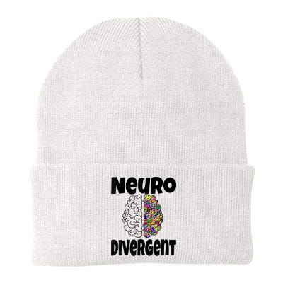 Neurodivergent Funny Neurodiversity Brain Design Autism ADHD Beanie