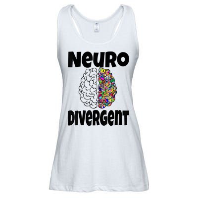 Neurodivergent Funny Neurodiversity Brain Design Autism ADHD Ladies Essential Flowy Tank