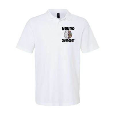 Neurodivergent Funny Neurodiversity Brain Design Autism ADHD Polo