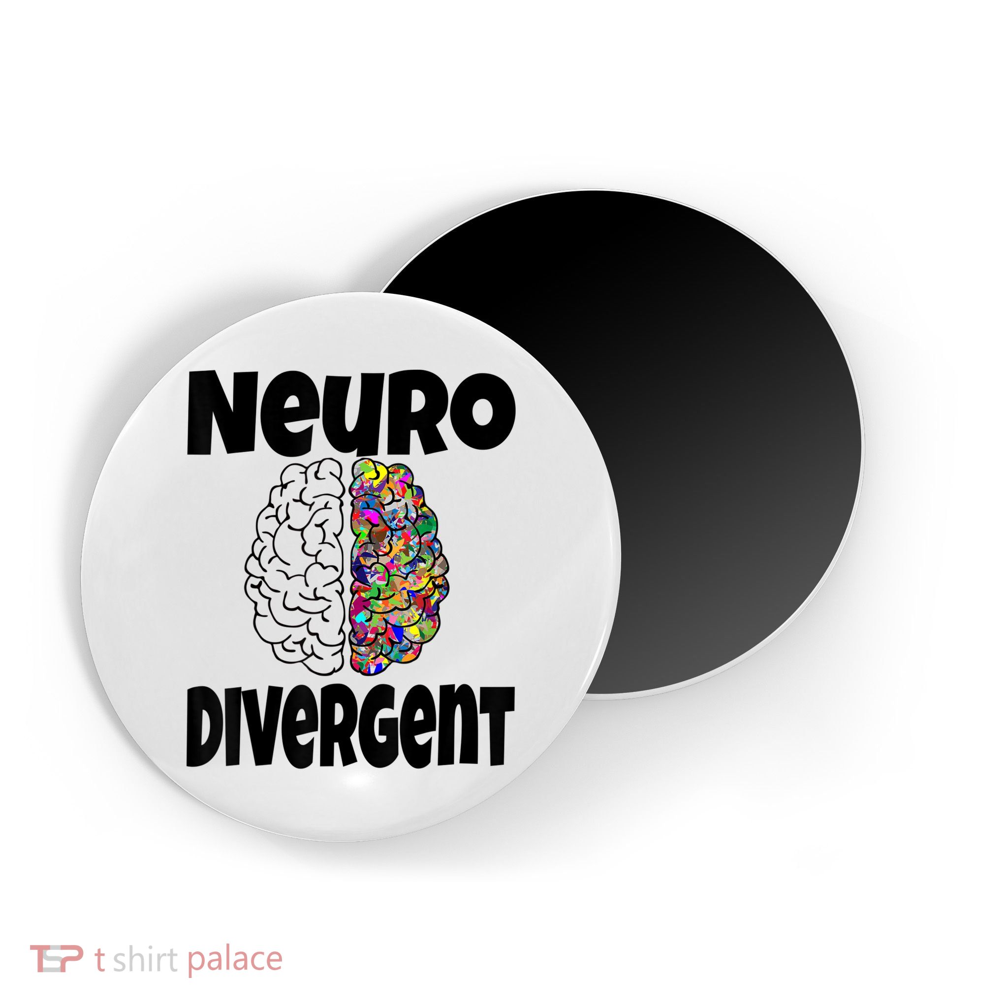 Neurodivergent Funny Neurodiversity Brain Design Autism ADHD Magnet