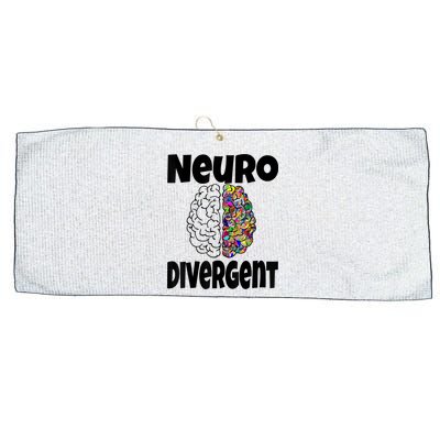 Neurodivergent Funny Neurodiversity Brain Design Autism ADHD Large Microfiber Waffle Golf Towel