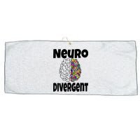 Neurodivergent Funny Neurodiversity Brain Design Autism ADHD Large Microfiber Waffle Golf Towel