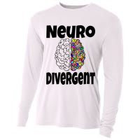 Neurodivergent Funny Neurodiversity Brain Design Autism ADHD Cooling Performance Long Sleeve Crew