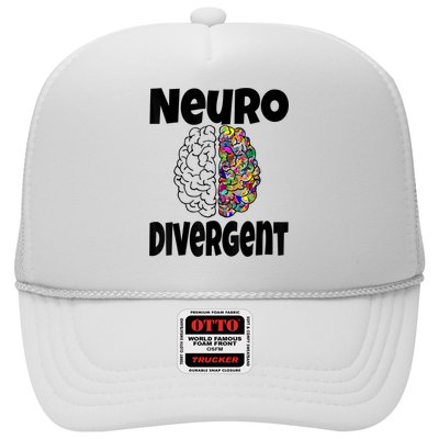 Neurodivergent Funny Neurodiversity Brain Design Autism ADHD Trucker Hat