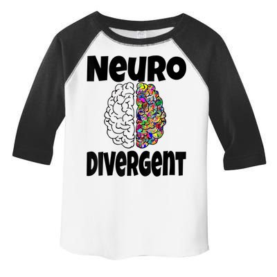 Neurodivergent Funny Neurodiversity Brain Design Autism ADHD Toddler Fine Jersey T-Shirt