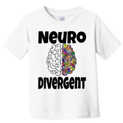 Neurodivergent Funny Neurodiversity Brain Design Autism ADHD Toddler T-Shirt
