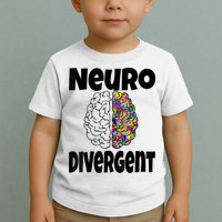 Neurodivergent Funny Neurodiversity Brain Design Autism ADHD Toddler T-Shirt