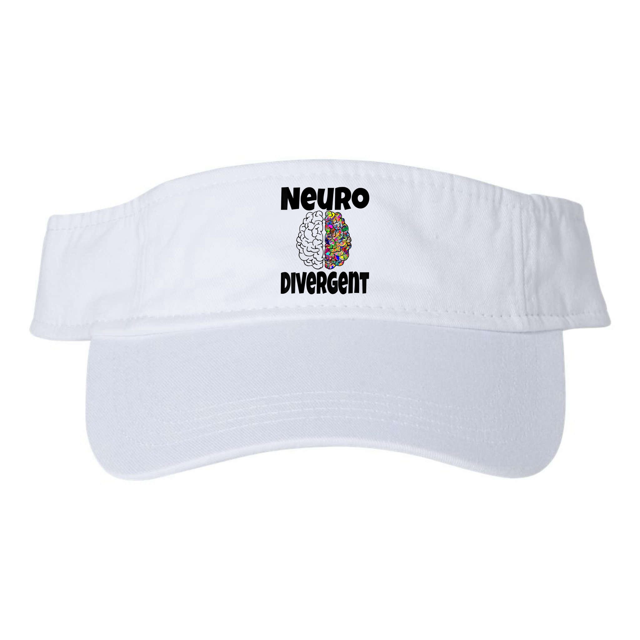 Neurodivergent Funny Neurodiversity Brain Design Autism ADHD Visor
