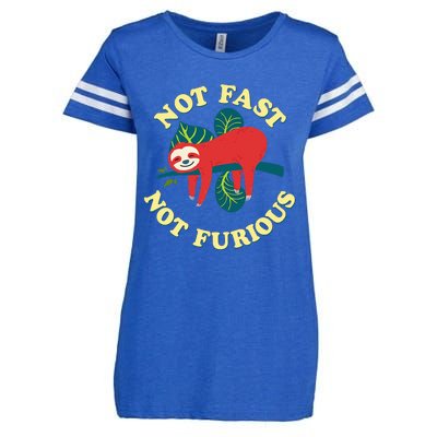 Not Fast Not Furious Cute Sloth Funny Trending Memes Enza Ladies Jersey Football T-Shirt