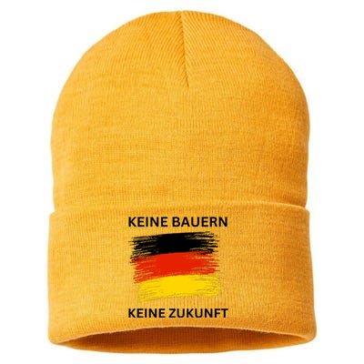 No Farmers No Future German Protest Sustainable Knit Beanie