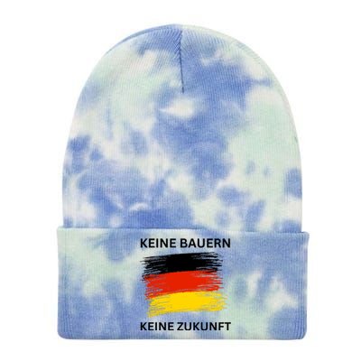 No Farmers No Future German Protest Tie Dye 12in Knit Beanie