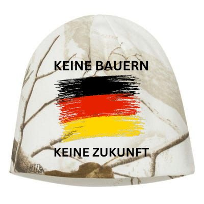 No Farmers No Future German Protest Kati - Camo Knit Beanie