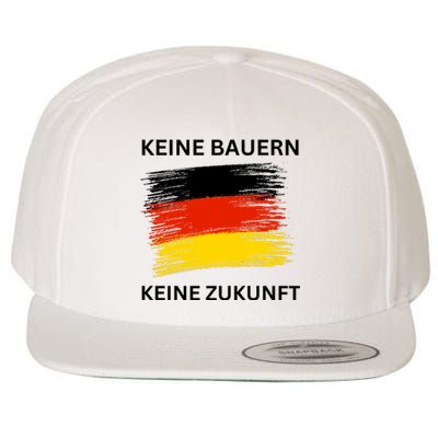 No Farmers No Future German Protest Wool Snapback Cap