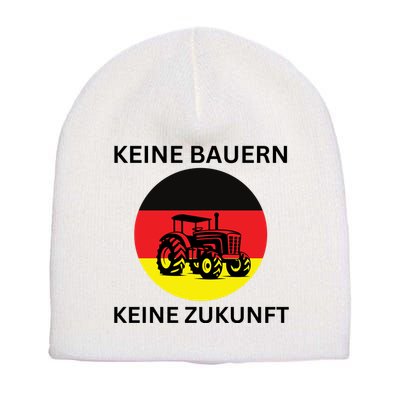 No Farmers No Future German Protest Short Acrylic Beanie