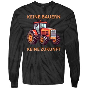 No Farmers No Future German Protest Tie-Dye Long Sleeve Shirt