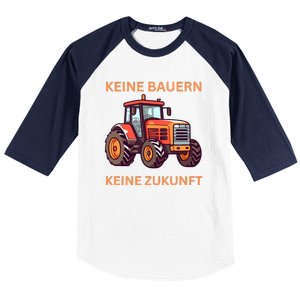 No Farmers No Future German Protest Baseball Sleeve Shirt