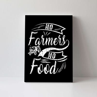 No Farmers No Food Barnyard Harvest Farming Barn Cattle Canvas