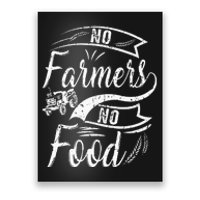 No Farmers No Food Barnyard Harvest Farming Barn Cattle Poster