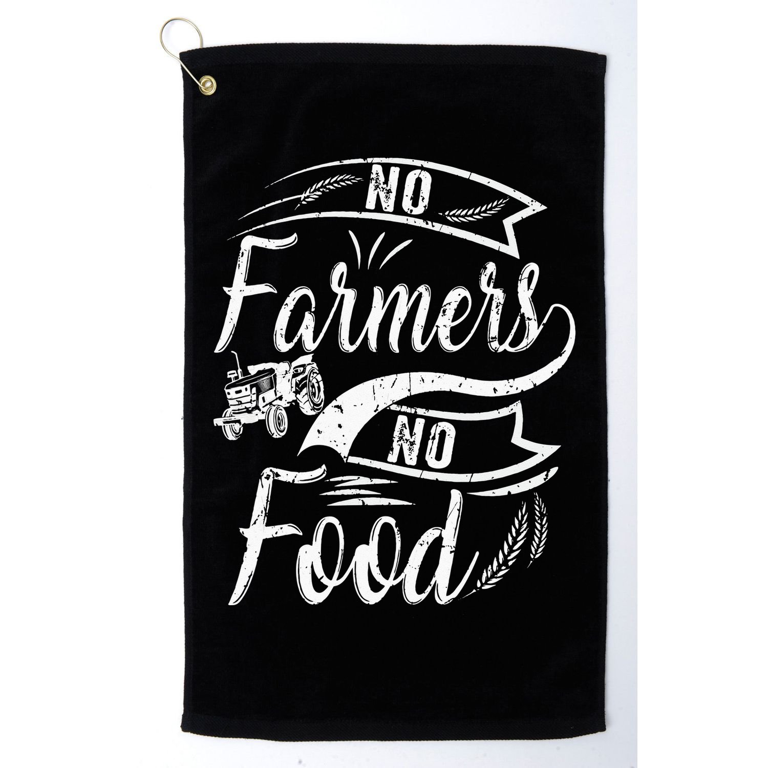 No Farmers No Food Barnyard Harvest Farming Barn Cattle Golf Towel