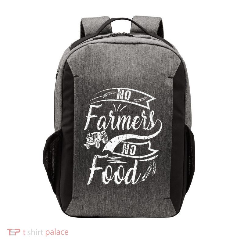 No Farmers No Food Barnyard Harvest Farming Barn Cattle Vector Backpack