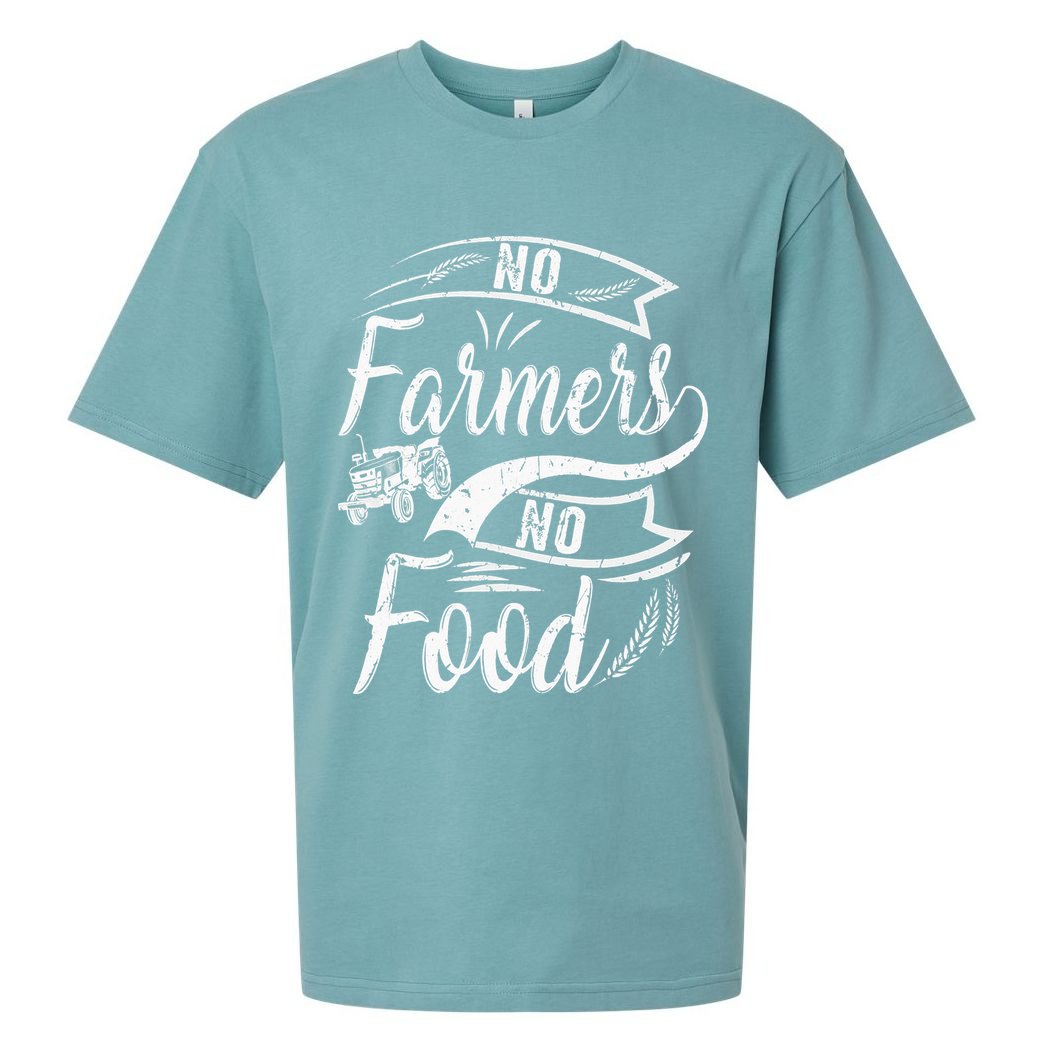No Farmers No Food Barnyard Harvest Farming Barn Cattle Sueded Cloud Jersey T-Shirt