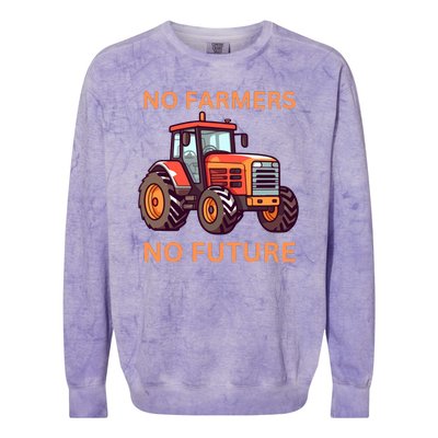 No Farmers No Future German Protest Colorblast Crewneck Sweatshirt