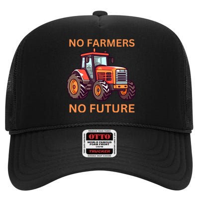 No Farmers No Future German Protest High Crown Mesh Back Trucker Hat