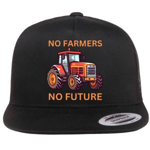 No Farmers No Future German Protest Flat Bill Trucker Hat