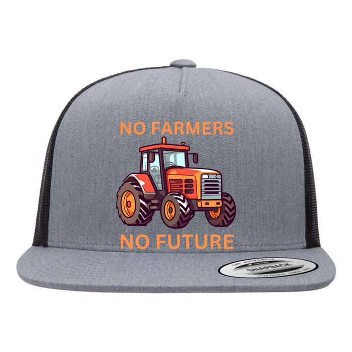 No Farmers No Future German Protest Flat Bill Trucker Hat