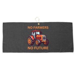 No Farmers No Future German Protest Large Microfiber Waffle Golf Towel