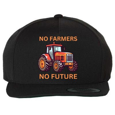 No Farmers No Future German Protest Wool Snapback Cap