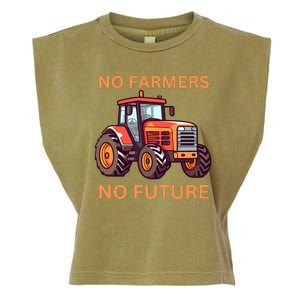 No Farmers No Future German Protest Garment-Dyed Women's Muscle Tee