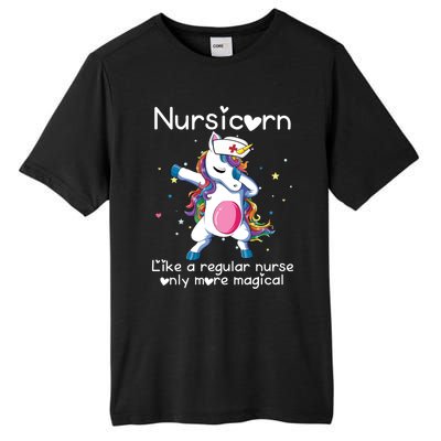 Nursicorn Funny Nurse Dabbing Unicorn Nursing Gift Tall Fusion ChromaSoft Performance T-Shirt