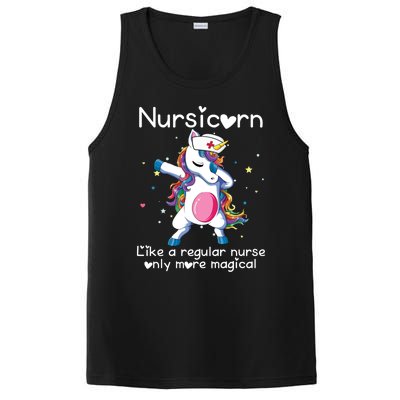 Nursicorn Funny Nurse Dabbing Unicorn Nursing Gift PosiCharge Competitor Tank