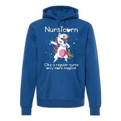 Nursicorn Funny Nurse Dabbing Unicorn Nursing Gift Premium Hoodie